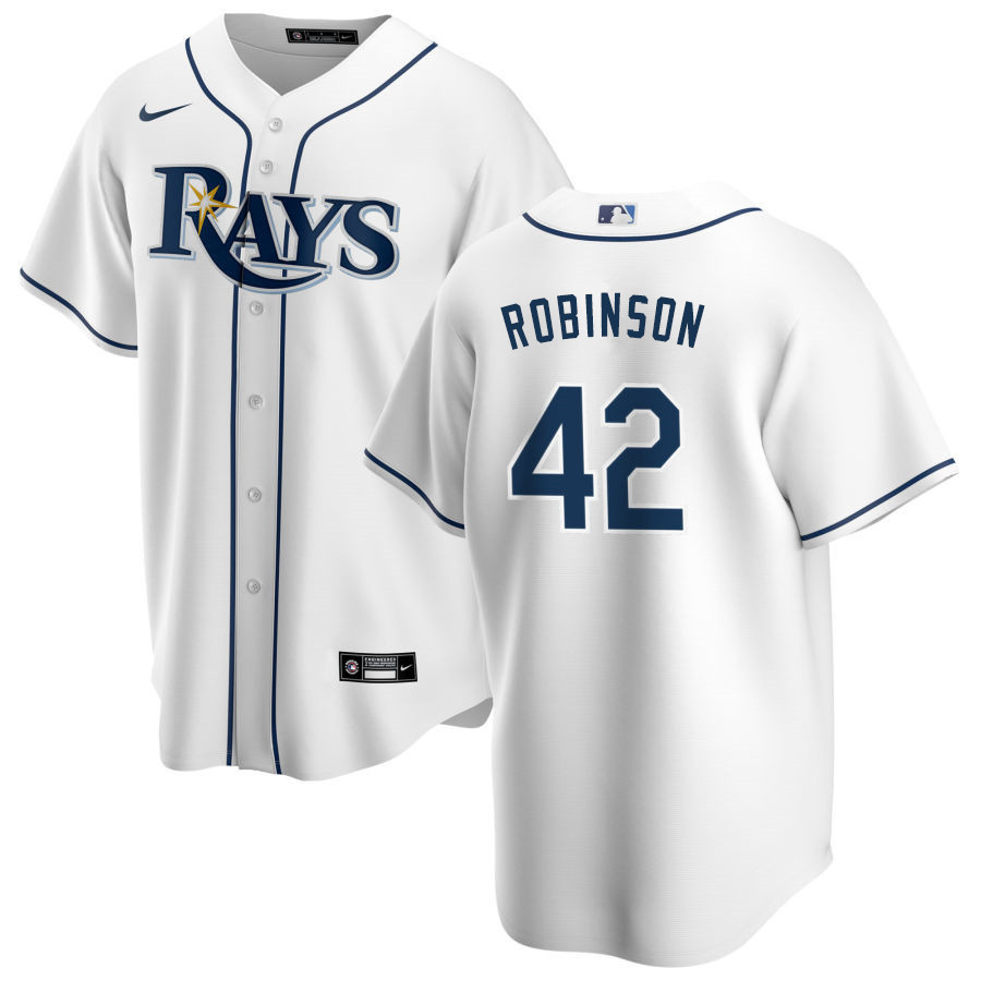 Nike Men #42 Jackie Robinson Tampa Bay Rays Baseball Jerseys Sale-White